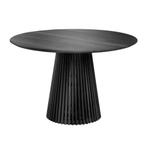 *WOONWINKEL* Kave Home Jeanette Ronde Eettafel Zwart Teak 12, Huis en Inrichting, Verzenden, Nieuw