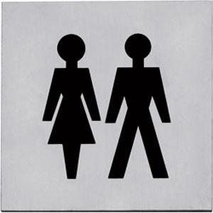 Intersteel Pictogram zelfklevend vierkant 76x76 WC dames en, Doe-het-zelf en Verbouw, Hang- en Sluitwerk, Nieuw, Ophalen of Verzenden