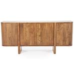 Dressoir Julian 4-deurs - Bruin - 95909 - dressoirs, Nieuw, Overige materialen