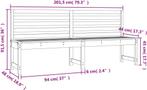 vidaXL - Tuinbank - 201,5 - cm - massief - grenenhout - wit, Ophalen of Verzenden, Nieuw