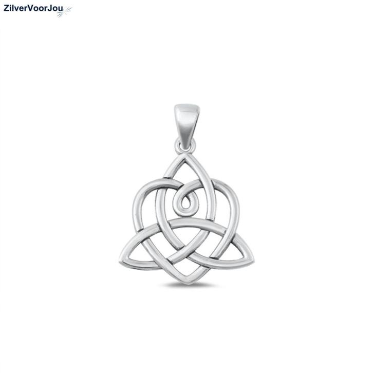 Zilveren Keltisch triskelion hart kettinghanger, Sieraden, Tassen en Uiterlijk, Kettinghangers, Nieuw, Verzenden