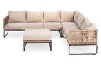 Loungeset / Hoekset Knox Taupe inclusief Hocker, Ophalen of Verzenden, Nieuw