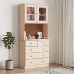 vidaXL buffetkast ALTA 77x35x165 cm massief grenenhout, Verzenden, Nieuw, 50 tot 100 cm, Minder dan 100 cm