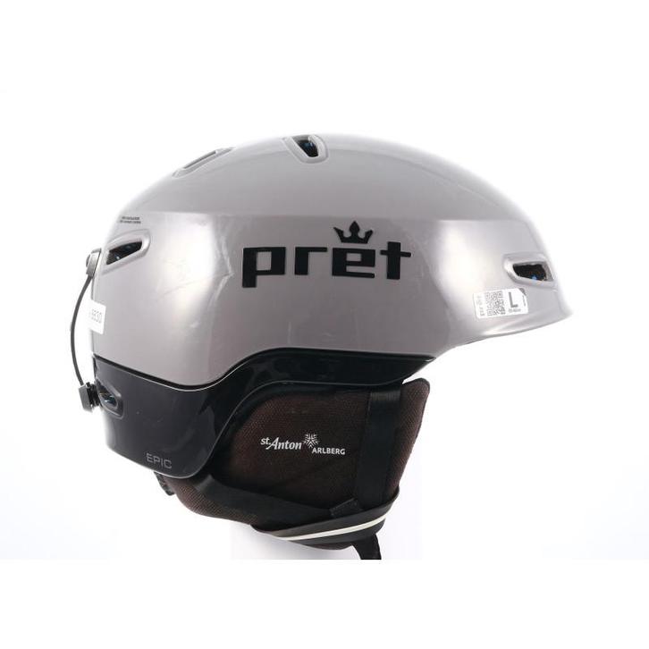 59 60 61 62 skihelm/snowboardhelm PRET EPIC, Grey/black, ver, Sport en Fitness, Skiën en Langlaufen, Gebruikt, Verzenden