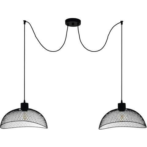 EGLO Hanglamp Pompeya Metalen kap gevlochten, zwart,, Huis en Inrichting, Lampen | Overige, Nieuw, Verzenden