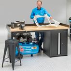 Datona Werkbank 200 cm 1 kast deuren bamboe - Datona -, Ophalen of Verzenden, Nieuw