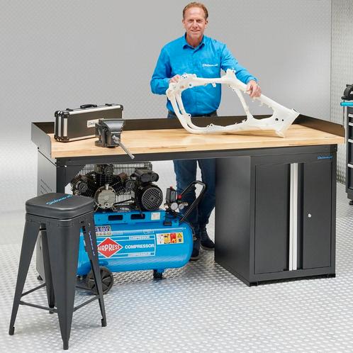 Datona Werkbank 200 cm 1 kast deuren bamboe - Datona -, Doe-het-zelf en Verbouw, Werkbanken, Nieuw, Ophalen of Verzenden