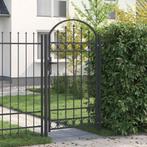 vidaXL Hekpoort Grijs 100 x 175 cm Poedergecoat staal, Tuin en Terras, Verzenden, Nieuw