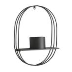 [en.casa] Plantenrek Vestby met bloempot metaal 56x39x15 cm, Verzenden, Nieuw