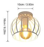 Vintage Plafondlamp – Metalen Kooi Semi-Inbouwlamp E27, Verzenden, Nieuw