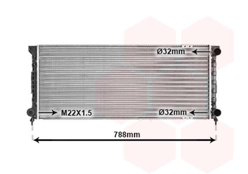 RADIATOR VOOR VW PASSAT B3 1988-1993 353121253C, Auto-onderdelen, Airco en Verwarming, Nieuw, Ophalen of Verzenden