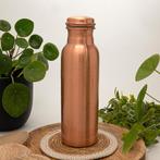 Puur koperen waterfles mat geëtst patroon ± 750 ml (zware, Nieuw