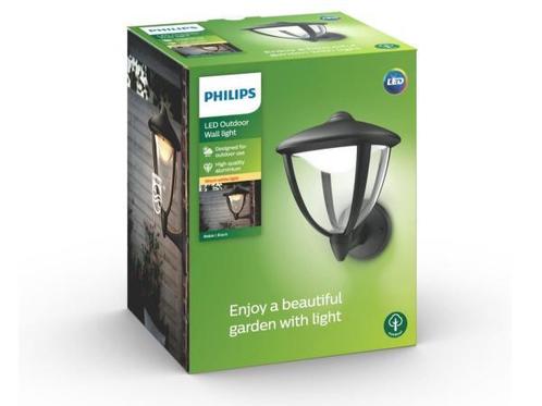 Veiling - Philips myGarden Robin LED wandlamp zwart, Huis en Inrichting, Lampen | Wandlampen