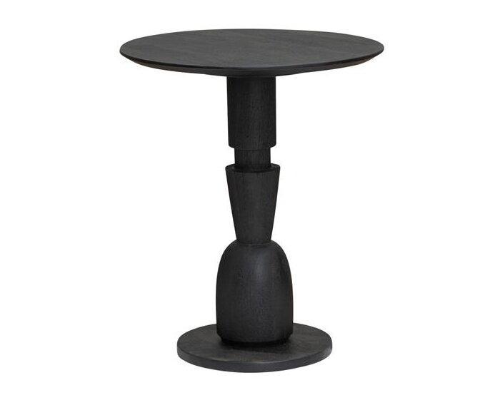 Bijzettafel Brunello GeoSculpt rond 50cm - zwart | Tower, Huis en Inrichting, Tafels | Bijzettafels, Nieuw, Ophalen of Verzenden