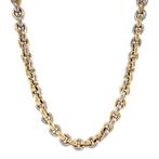 Bicolour gouden vintage jasseron collier 14 krt, Ophalen of Verzenden, Nieuw