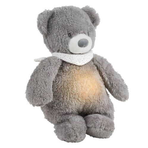 Knuffel met hartslag en nachtlampje | Beer Sleepy | Grijs, Kinderen en Baby's, Speelgoed | Knuffels en Pluche, Nieuw, Ophalen of Verzenden