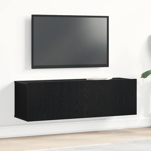 vidaXL TV-kasten Zwart eiken 100 x 30 x 30 cm Bewerkt hout, Huis en Inrichting, Kasten | Televisiemeubels, Nieuw, Minder dan 50 cm