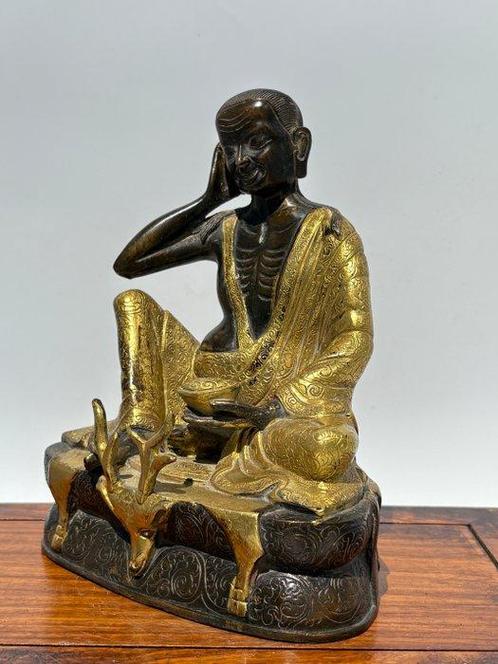 Jetsun Milarepa Standbeeld - Brons - Tibet - Eind 20e eeuw, Antiek en Kunst, Antiek | Overige Antiek