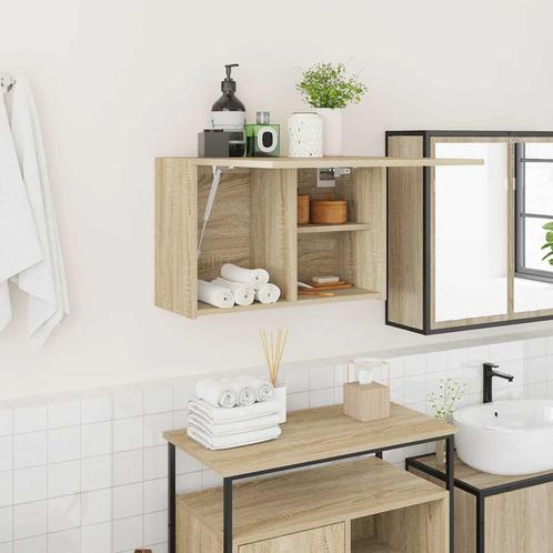 vidaXL Badkamerwandkast 60x25x40 cm bewerkt hout sonoma, Huis en Inrichting, Tafels | Kaptafels, Nieuw, Verzenden