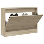 vidaXL Schoenenkast 80x21x57 cm bewerkt hout sonoma, Verzenden, Nieuw