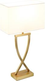 2dekans | Tectake® Tafellamp Avina – 27 x 12 cm - Wit met, Huis en Inrichting, Lampen | Tafellampen, Ophalen of Verzenden, Zo goed als nieuw