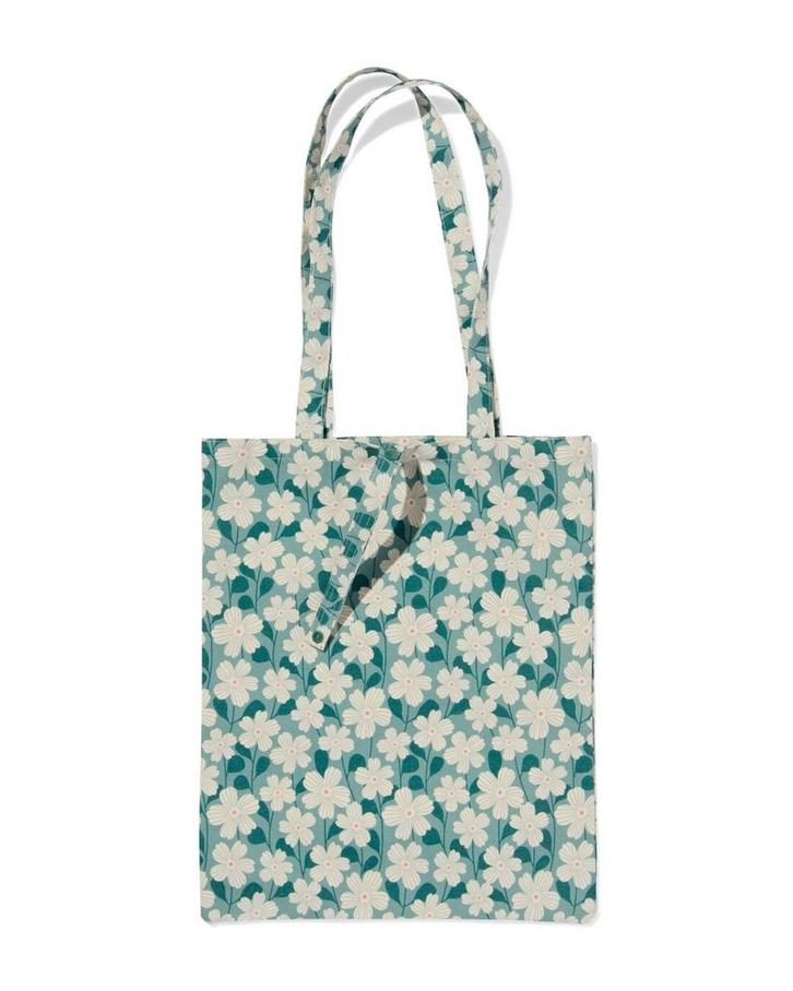 HEMA Canvas tas 35x41cm bloemen, Diversen, Agenda's, Nieuw, Verzenden