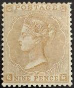 Groot-Brittannië 1862 - Koningin Victoria - 9d stro. Munt., Gestempeld