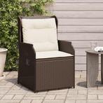 vidaXL Tuinstoelen 2 st verstelbaar met kussens poly rattan, Tuin en Terras, Tuinsets en Loungesets, Verzenden, Nieuw, Rotan, Tuinset