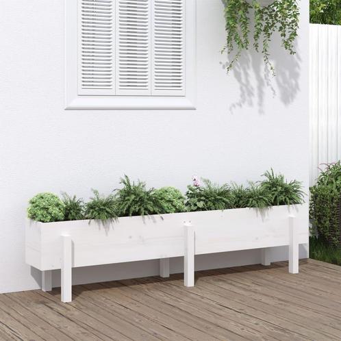 vidaXL Plantenbak verhoogd 160x30x38 cm massief grenenhout, Tuin en Terras, Bloembakken en Plantenbakken, 100 cm of meer, Nieuw