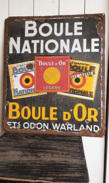 Boule Nationale - Reclamebord - Emaille, Antiek en Kunst, Antiek | Wandborden en Tegels