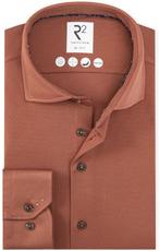 R2 Overhemd Dobby Poplin Brique maat 38 Heren, Kleding | Heren, Overhemden, Verzenden, Nieuw, Bruin, R2 Amsterdam