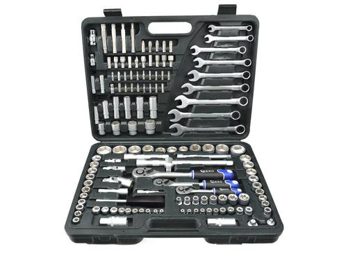 Gereedschap Set - Ratel Set - 138 Dlg - Doppenset - 1/4, 3, Auto diversen, Autogereedschap, Nieuw, Ophalen of Verzenden