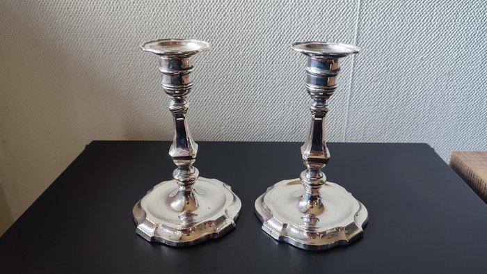 A.C.J.Begeer-1919-Twee Kandelaars - Bruto 365 Gram -, Antiek en Kunst, Antiek | Goud en Zilver
