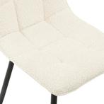 Eetkamerstoel Yerevan - Bouclé Ivoor, Huis en Inrichting, Stoelen, Verzenden, Nieuw