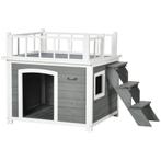 Hondenhuis - LuxeHonden - Balkon - Stappen - Lichtgrijs, Dieren en Toebehoren, Ophalen of Verzenden, Nieuw
