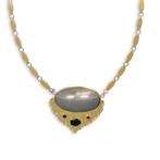 Ketting met hanger - 18 karaat Geel goud, Witgoud - 0.87ct., Sieraden, Tassen en Uiterlijk, Antieke sieraden