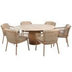 Colorado Martinique dining tuinset 160xH75 cm rond 7 delig, Tuin en Terras, Tuinsets en Loungesets, Ophalen of Verzenden, Nieuw