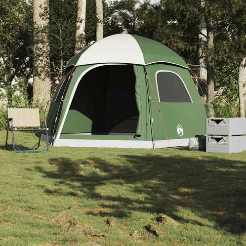 vidaXL Familietent iglo 6-persoons groen waterdicht, Caravans en Kamperen, Tenten, Nieuw, tot en met 2, Verzenden