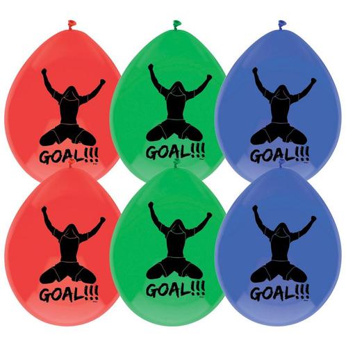 Ballonnen Goal 30cm 6st, Hobby en Vrije tijd, Feestartikelen, Nieuw, Verzenden