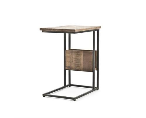 Bijzettafel Slider Naturel | By-Boo 1639, Huis en Inrichting, Tafels | Bijzettafels, Nieuw, Ophalen of Verzenden