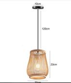 Rotan Hanglamp – Handgemaakte Bamboe Plafondlamp E27, Verzenden, Nieuw