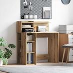 vidaXL Bureau met opbergruimte met plank artisanaal, Huis en Inrichting, Bureaus, Verzenden, Nieuw