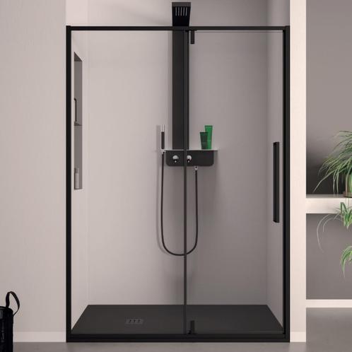 Klapdeur Lacus Murano Tweedelig Helder Glas 90x200 cm, Doe-het-zelf en Verbouw, Sanitair, Douche, Nieuw, Ophalen of Verzenden