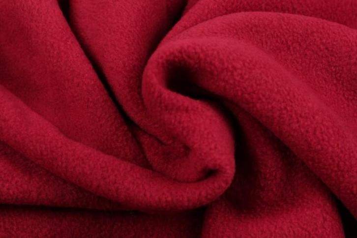 10 meter fleece stof Wijnrood - Anti Pilling Fleece, Hobby en Vrije tijd, Stoffen en Lappen, 120 cm of meer, 200 cm of meer, Rood