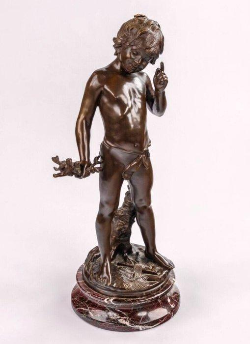 After Auguste Moreau (1834-1917) - sculptuur, Child with, Antiek en Kunst, Antiek | Keramiek en Aardewerk