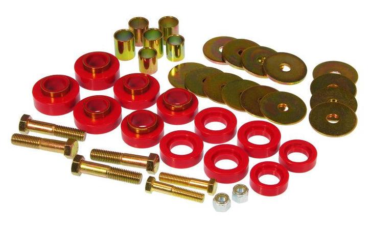 Prothane 67-81 Chevy Camaro Body Mount Kit w/ Hardware - Red, Auto-onderdelen, Ophanging en Onderstel, Ophalen of Verzenden