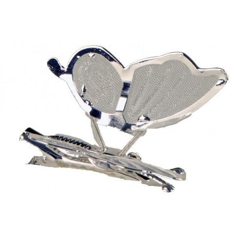 Vleugels vlinder clip zilver (6 per pk, 4cm.) bruidsdeco, Hobby en Vrije tijd, Knutselen, Nieuw, Ophalen of Verzenden