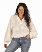 Off-white blouse flowers van Gemma Ricceri, Kleding | Dames, Blouses en Tunieken, Nieuw, Verzenden