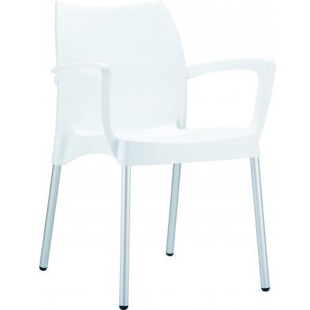 (MDK-105520) Siesta Dolce 4-poots stoel wit, Huis en Inrichting, Stoelen, Wit, Nieuw, Ophalen of Verzenden