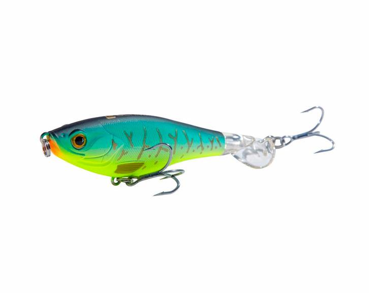 Ultimate X-Prop Chartreuse Tiger Oppervlakte Kunstaas 11cm, Watersport en Boten, Hengelsport | Algemeen, Overige typen, Nieuw